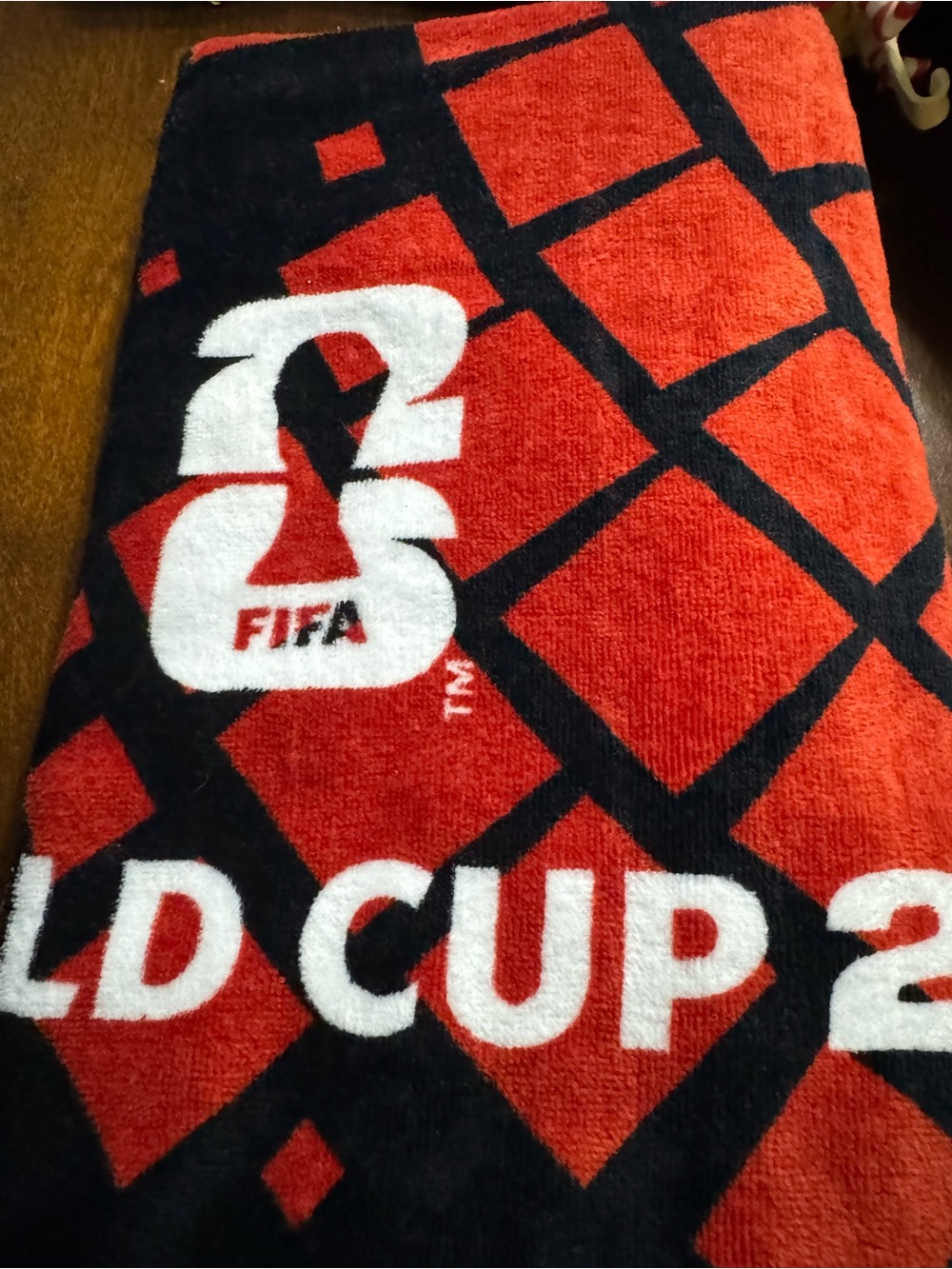Official FIFA World Cup 2026 Black Multicolor Beach Towel